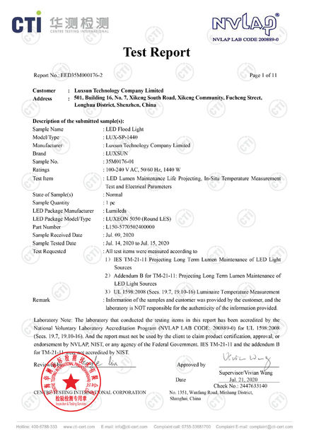 چین Luxsun lighting Co.,Ltd گواهینامه ها